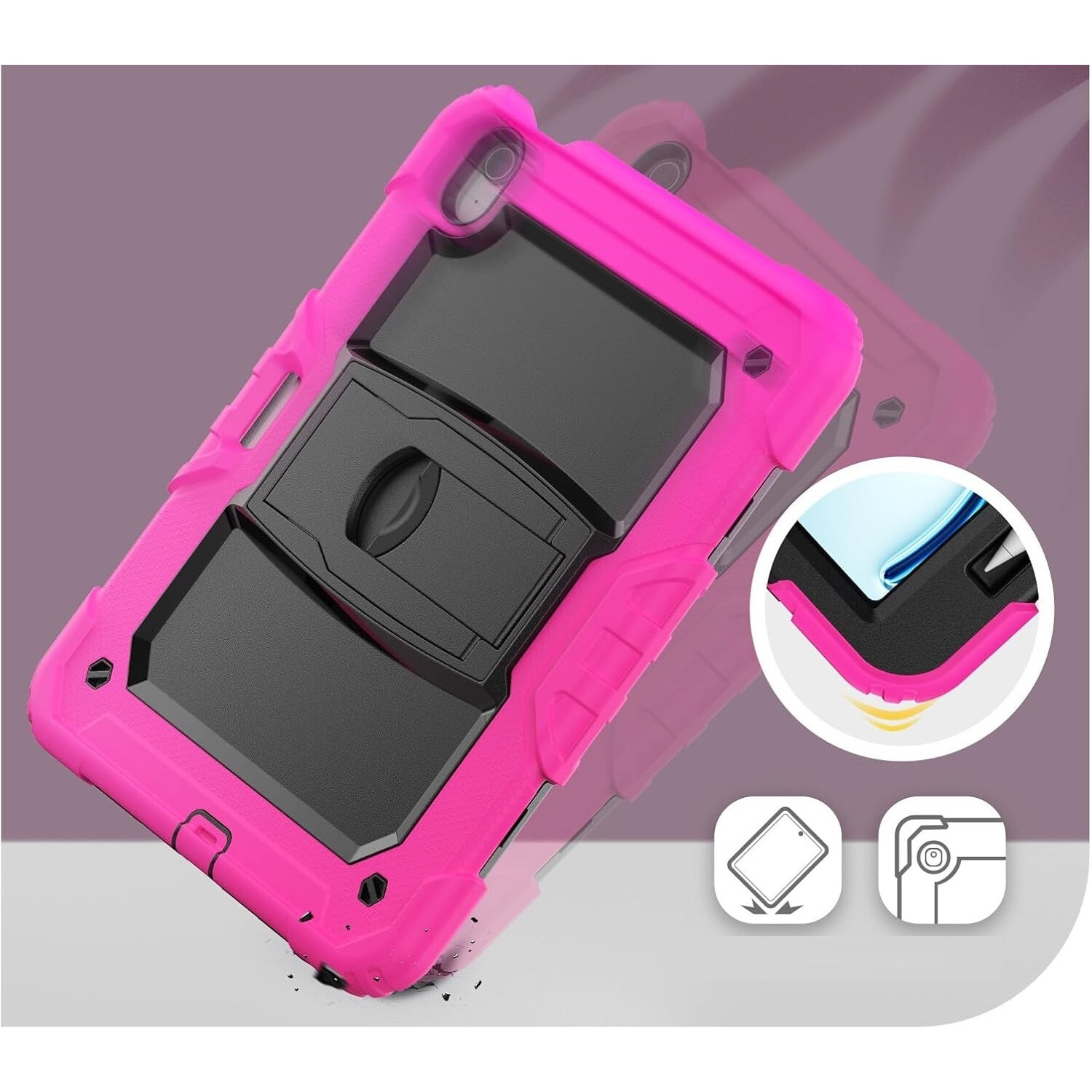 Husa pentru iPad Pro 3/2/1 11”, cu suport, roz