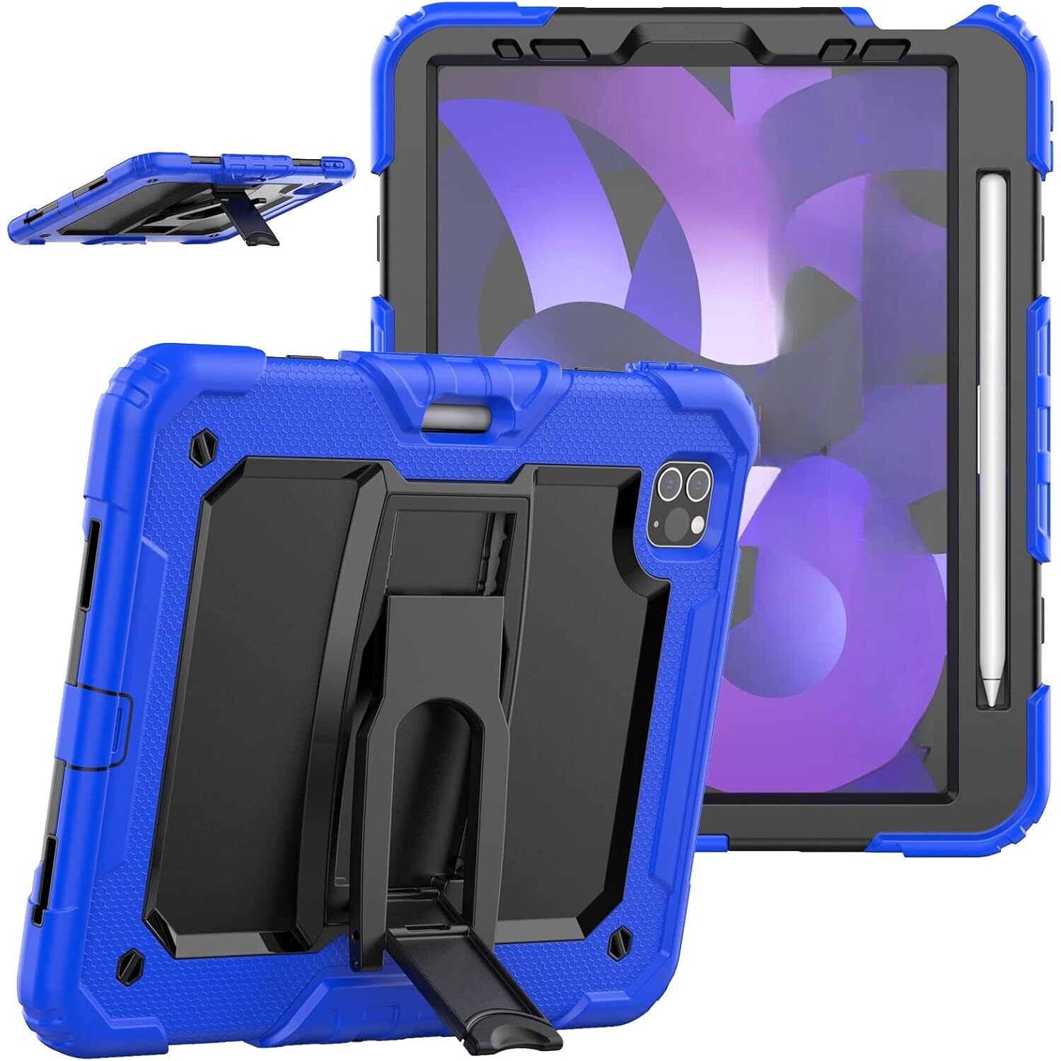 Husa compatibila cu iPad Air 5/Air 4/Pro 11 cu curea de umar, albastra
