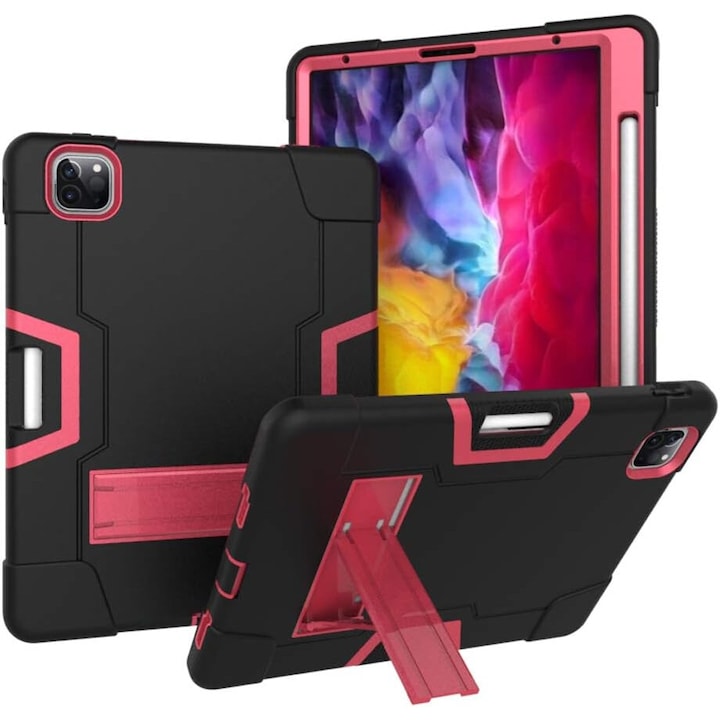 Husa pentru iPad Pro 5/4/3 12,9” cu suport, neagra