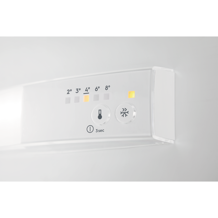 RESIGILAT: Frigider cu doua usi Electrolux LFB2AE88S, 124 l, Usa reversibila, Control electronic, Clasa E, H 88 cm