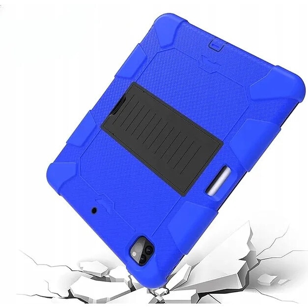 Husa tableta, pentru iPad Pro 3/4/5 12.9inch, cu Suport, Albastru/Negru