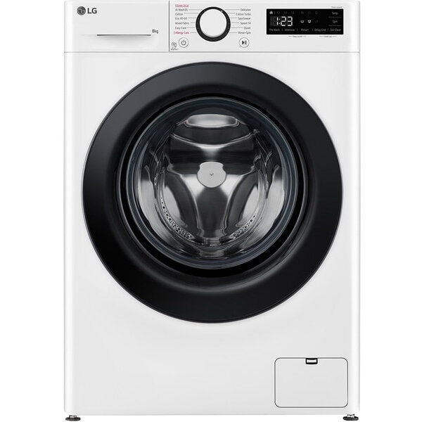 LG F2WR508SBW - Masina de spalat rufe, 8 kg, 1200 rpm, Clasa A, 3 programe, Display LED, Alb