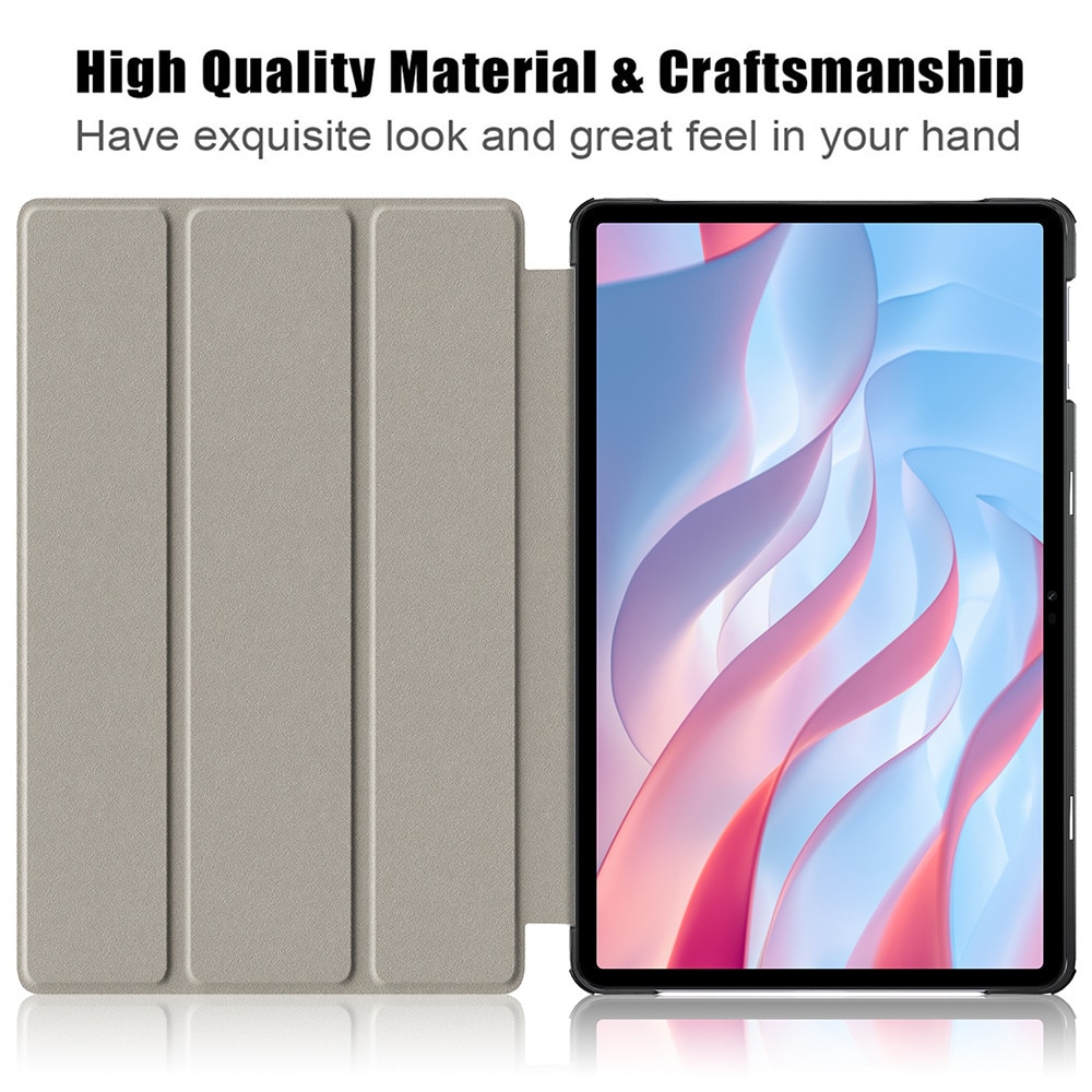 Husa tableta din piele pentru Lenovo Tab P12, Protectie Completa, Functie de Stand, Rose Gold