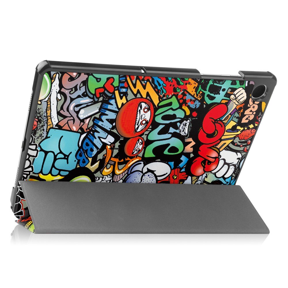 Husa pentru Samsung Galaxy Tab A9+, XGSM, Smartcase, Model graffiti, Multicolor