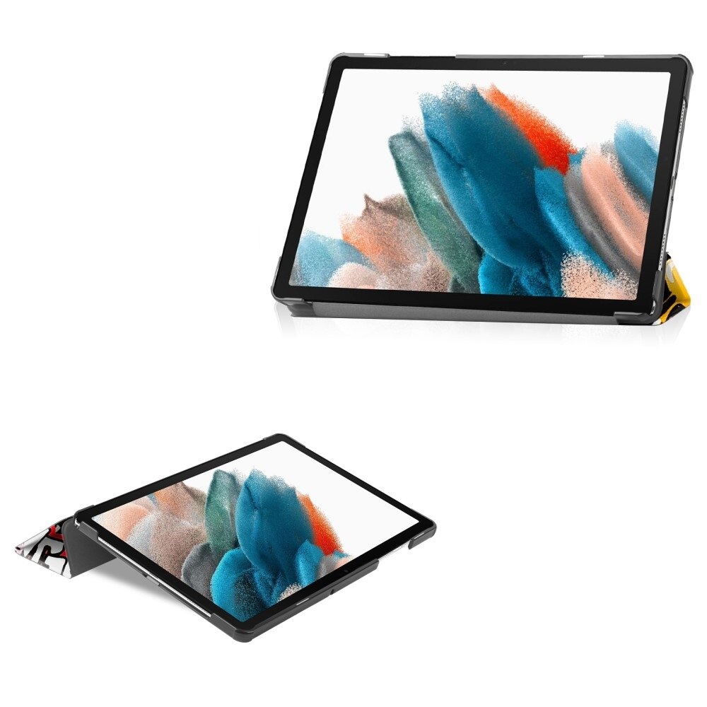 Husa pentru Samsung Galaxy Tab A9+, XGSM, Smartcase, Model graffiti, Multicolor