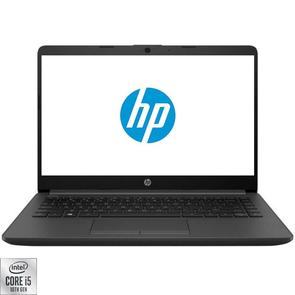 Laptop ultraportabil HP 240 G8 cu procesor Intel Core i5-1035G1, 14", Full HD, 8GB, 256GB SSD, Intel UHD Graphics, Free DOS, Black