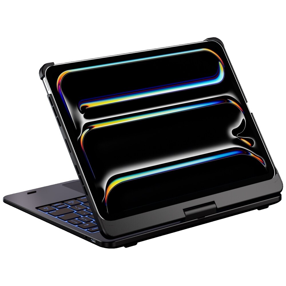 Carcasa cu tastatura Typecase Flexbook Touch compatibila cu iPad Pro 11 inch 2024 / 2025, Negru