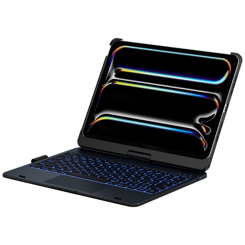 Carcasa cu tastatura Typecase Flexbook Touch compatibila cu iPad Pro 11 inch 2024 / 2025, Negru