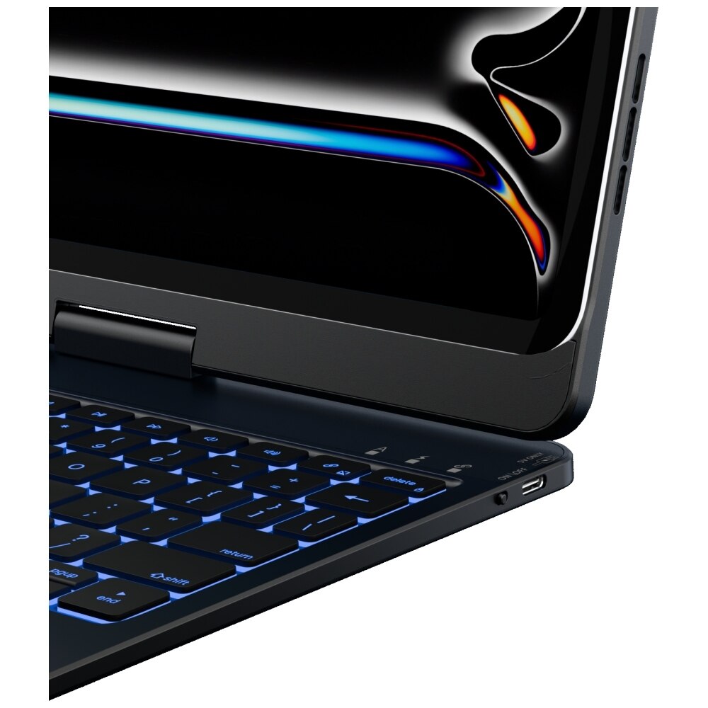 Carcasa cu tastatura Typecase Flexbook Touch compatibila cu iPad Pro 11 inch 2024 / 2025, Negru