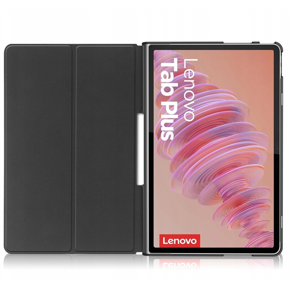Husa tableta, etui Smart, Lenovo Tab Plus TB351FU, roz auriu, functie suport, 15x60°