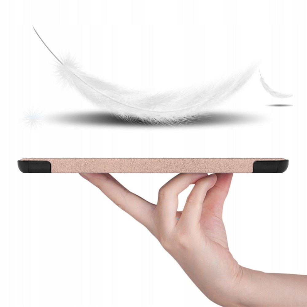 Husa tableta, etui Smart, Lenovo Tab Plus TB351FU, roz auriu, functie suport, 15x60°