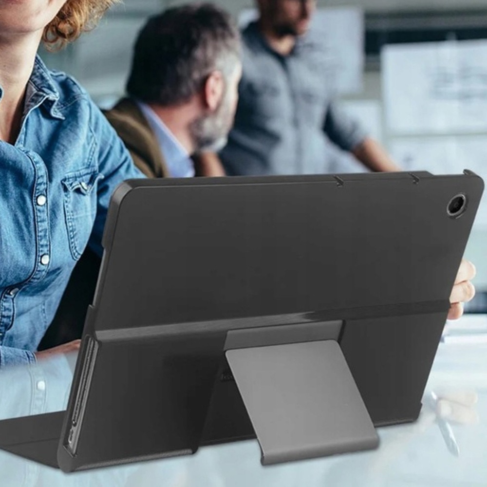 Husa tableta, etui Smart, Lenovo Tab Plus TB351FU, roz auriu, functie suport, 15x60°
