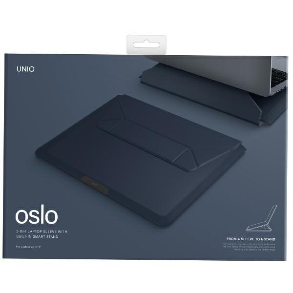 Etui laptop UNIQ Oslo 14", granat, vegan, impermeabil
