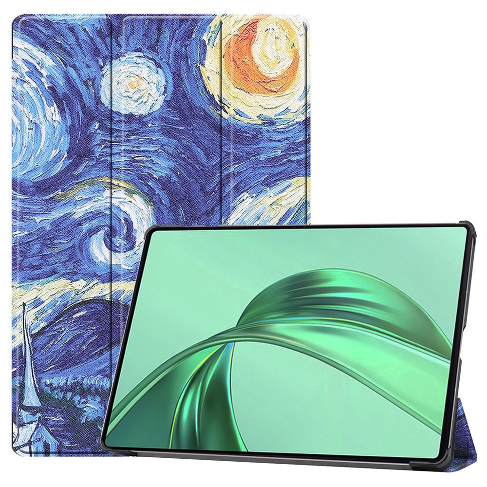 Husa tableta StandPro pentru Honor Pad X8a, Protectie 360°, Carcasa Rigida, Piele ECO, Anti-soc si Anti-zgarieturi, Starry Night