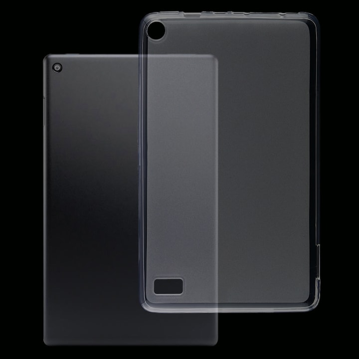 Husa tableta pentru Amazon Kindle Fire 7 (2019), silicon transparent 0, 75 mm, rezistent la caderi
