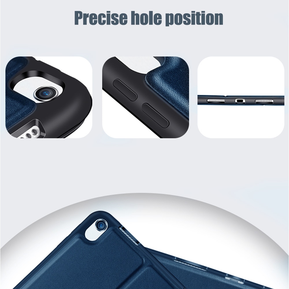 Husa tableta, Poliuretan/Silicon, Compatibil cu iPad, 10.2'', Albastru
