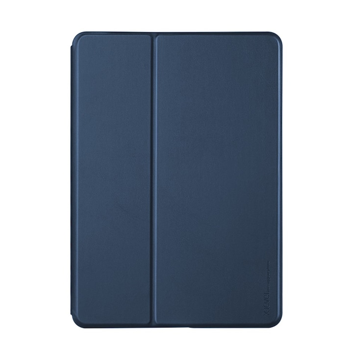 Husa tableta, Poliuretan/Silicon, Compatibil cu iPad, 10.2'', Albastru