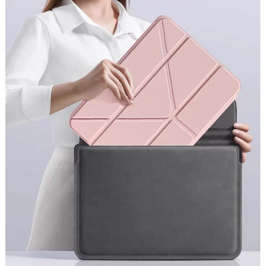 Husa tableta, pentru [Redmi Pad Pro 12.1-Inch / Pad 2 Pro 12.1-Inch] [Xiaomi POCO Pad 12.1-Inch], Triple Fold in forma de Y Design, Multi unghi, Capac de piele pentru tablete cu slot pentru stilou, Trezire automata / somn，, Roz cald