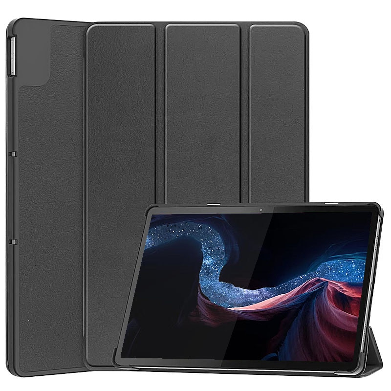 Husa Tableta AZIAO din piele PU pentru Samsung Galaxy Tab A8 10.5 inch SM-X200/SM-X205, Protectie Completa 360, Interior Catifea, Functie de Stand, Display Protejat, Smart Cover, Colturi Anti-Soc, Negru