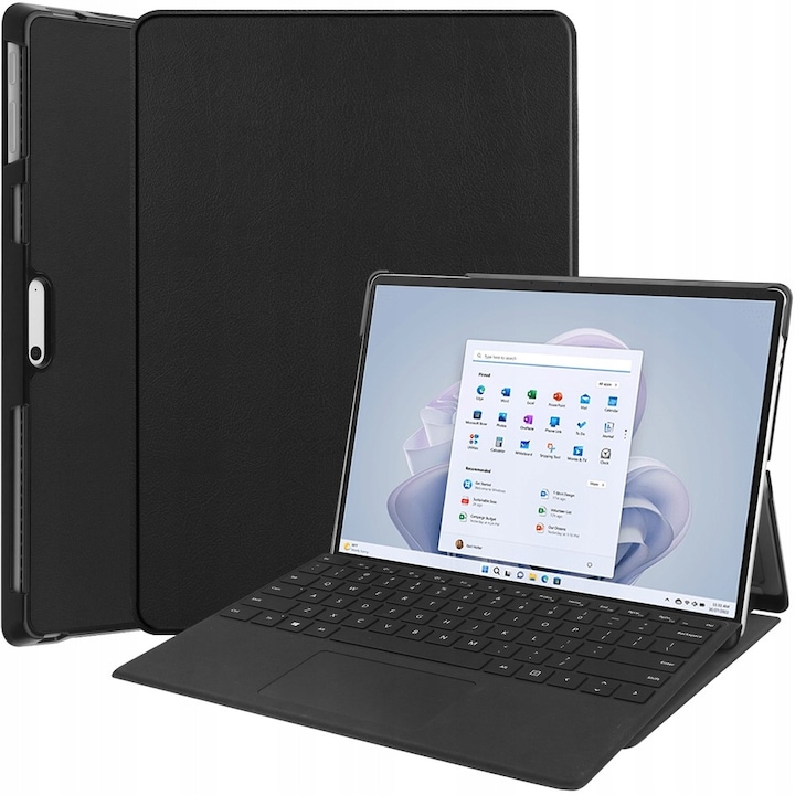 Husa tableta, Bizon, Policarbonat, Compatibil cu Microsoft Surface Pro 9, Negru