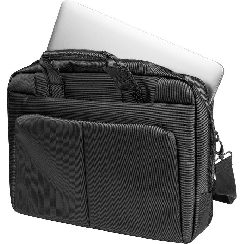 Geanta laptop Natec Gazelle 13"-14", 4 compartimente, nylon, neagra, 33x9x41cm