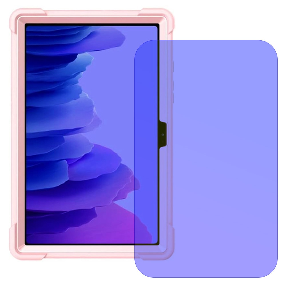Husa Tableta 3-Layer TabAegis din Silicon cu Folie din Sticla pentru Apple iPad Pro 12.9 (2018) A1876/A1983, Protectie FullBody 360° cu Functie de Stand, Military Grade Shockproof, Raised Honeycomb Pattern Design, Roz