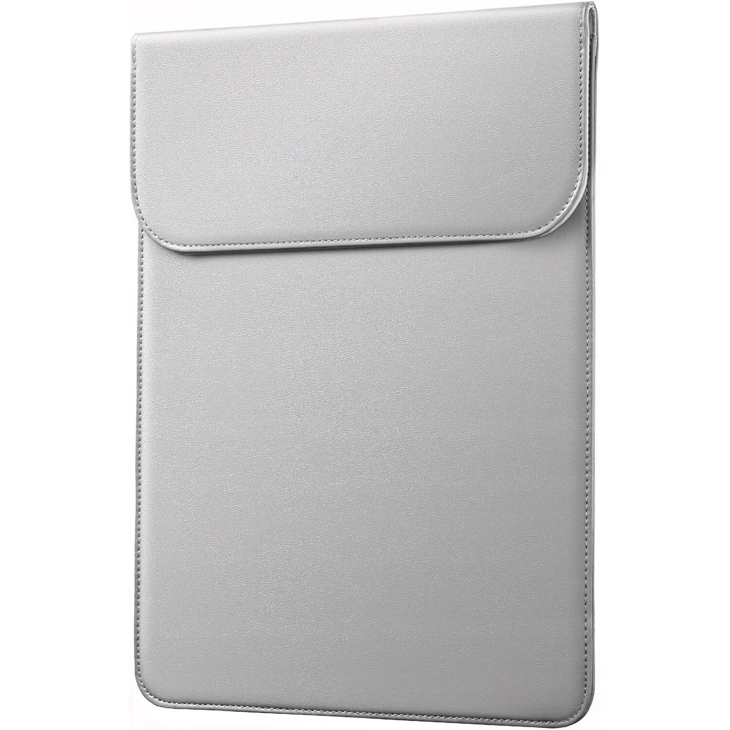 Geanta laptop JETech pentru MacBook 13'', gri, material PU, dimensiuni 33,5x25,3cm, inchidere magnetica