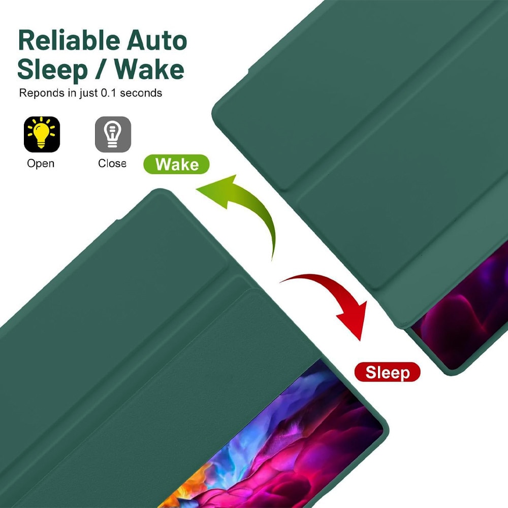 Husa Tableta FlexPro pentru Samsung Galaxy Tab S9 Plus, Protectie Completa, Functie Stand, Suport Creion, Verde