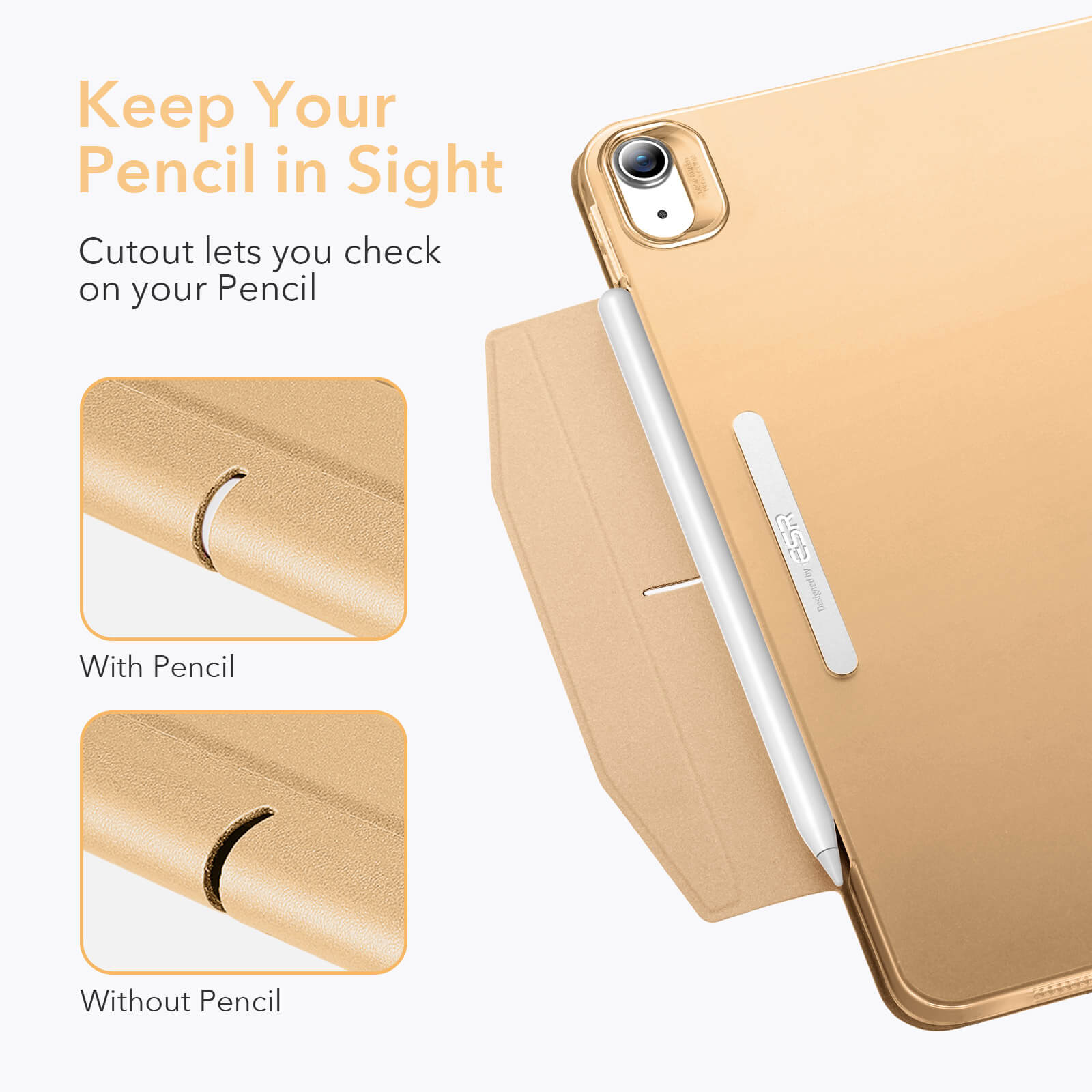 Husa tableta ESR Yippee Trifold, compatibila cu iPad Air 4/5/11, culoare neagra, dimensiuni 24x17x1cm