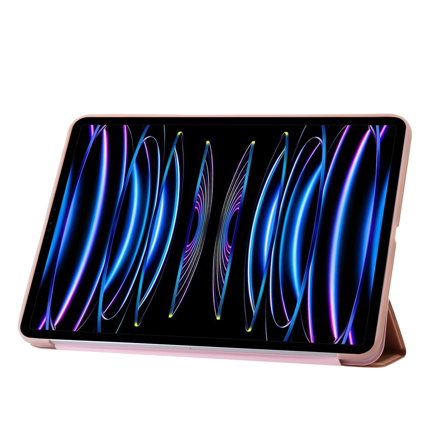 Husa tableta compatibila cu iPad Pro 13, Suport reglabil, Inchidere tripla, Rose Gold