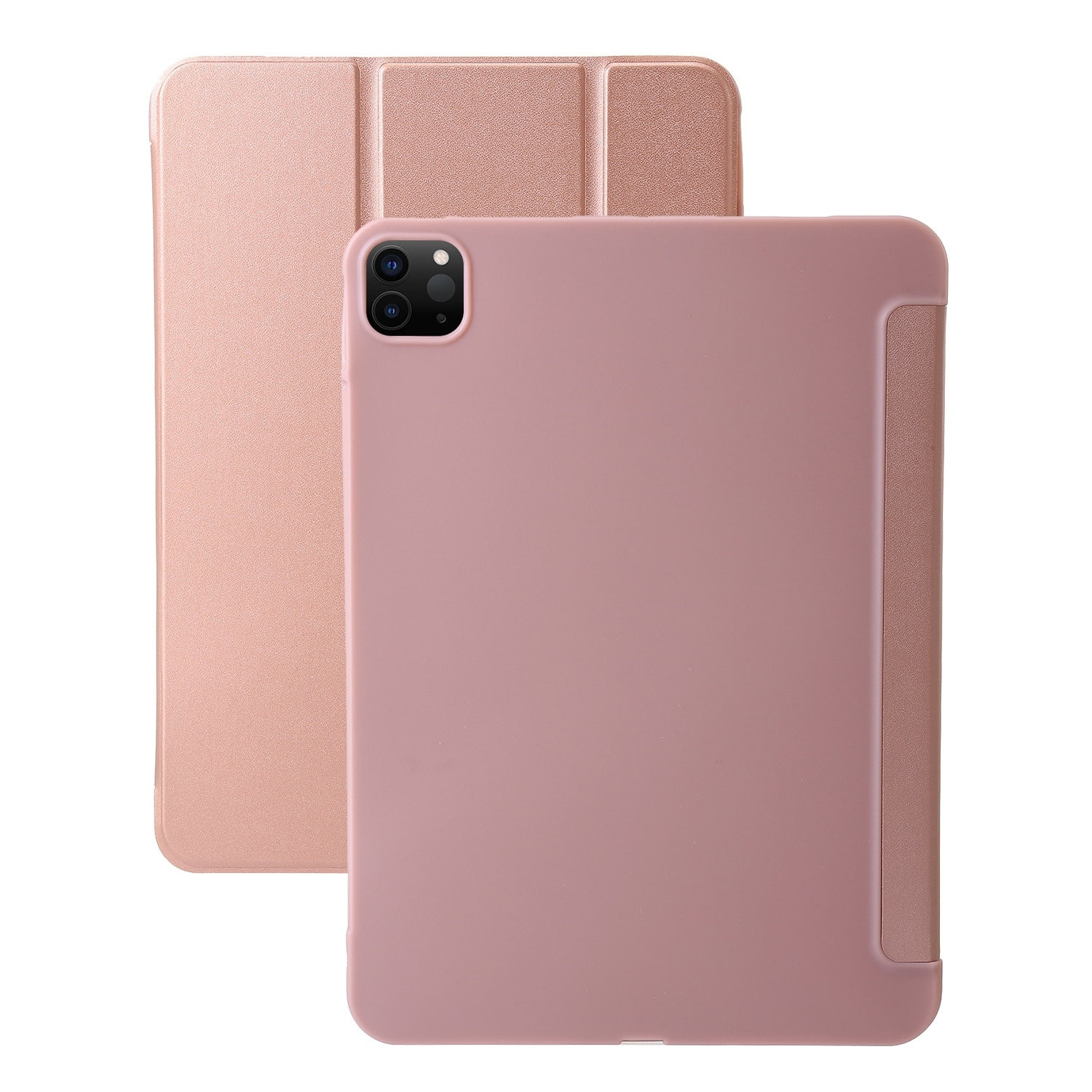 Husa tableta compatibila cu iPad Pro 13, Suport reglabil, Inchidere tripla, Rose Gold