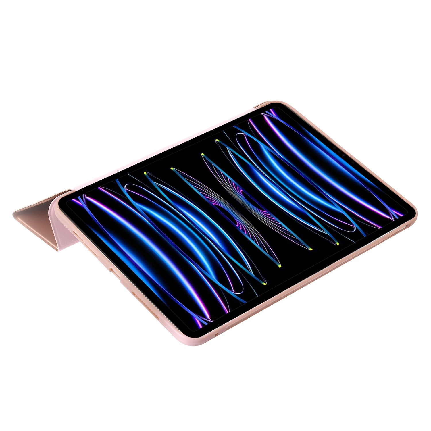 Husa tableta compatibila cu iPad Pro 13, Suport reglabil, Inchidere tripla, Rose Gold