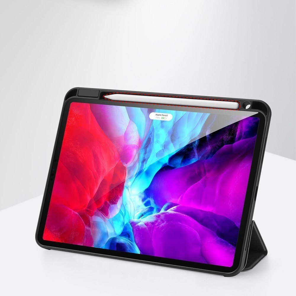 Husa de Protectie Dux Ducis Domo Lite pentru Apple iPad Pro 12.9" Editii 2018 / 2020, Functie Sleep & Wake, Pencil Holder, Negru