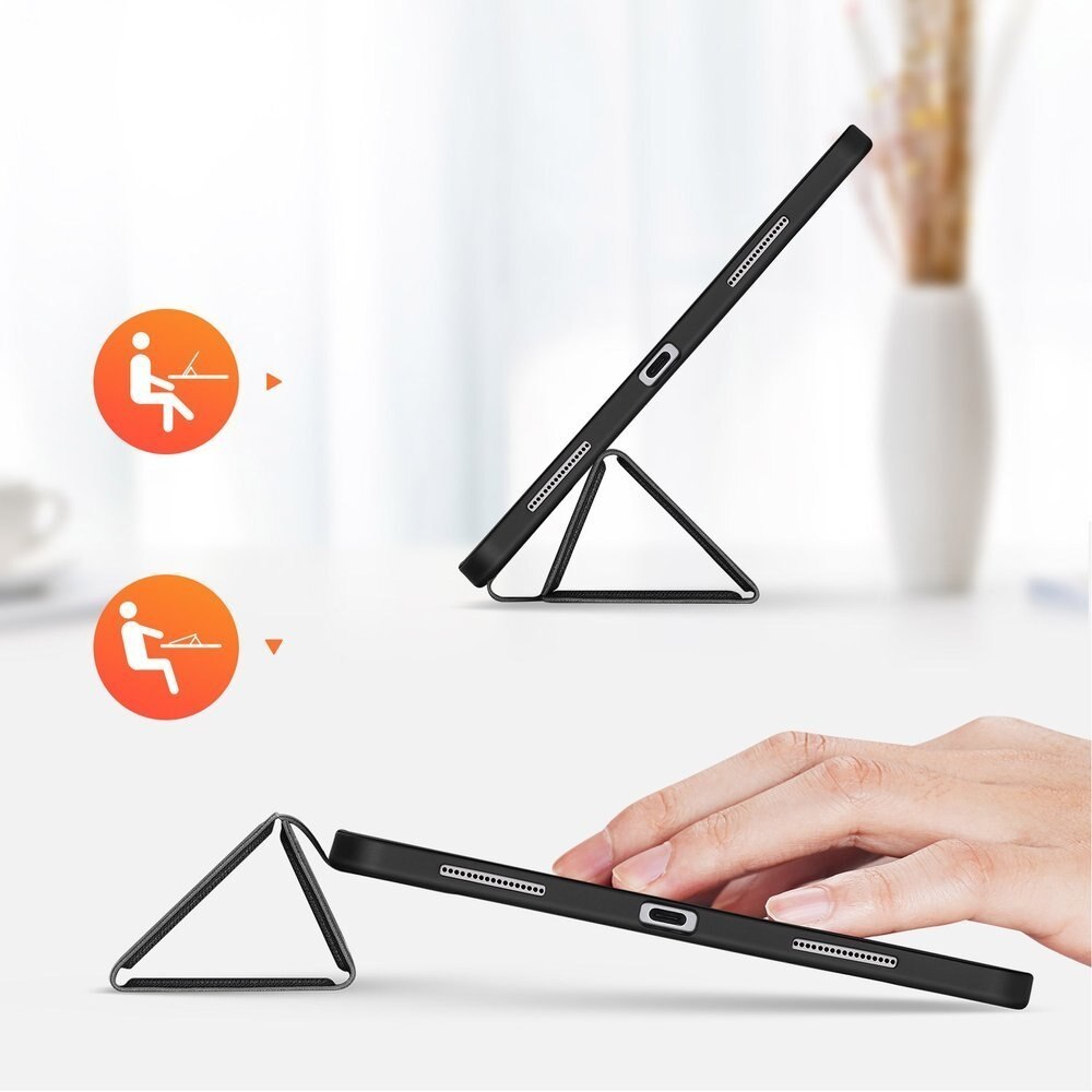 Husa de Protectie Dux Ducis Domo Lite pentru Apple iPad Pro 12.9" Editii 2018 / 2020, Functie Sleep & Wake, Pencil Holder, Negru