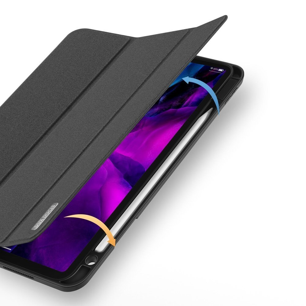 Husa de Protectie Dux Ducis Domo Lite pentru Apple iPad Pro 12.9" Editii 2018 / 2020, Functie Sleep & Wake, Pencil Holder, Negru