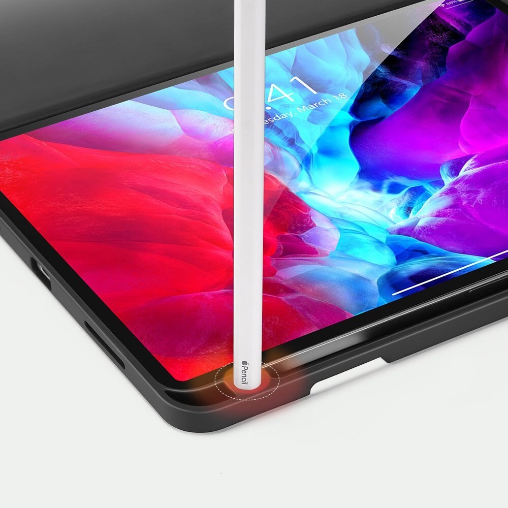 Husa de Protectie Dux Ducis Domo Lite pentru Apple iPad Pro 12.9" Editii 2018 / 2020, Functie Sleep & Wake, Pencil Holder, Negru