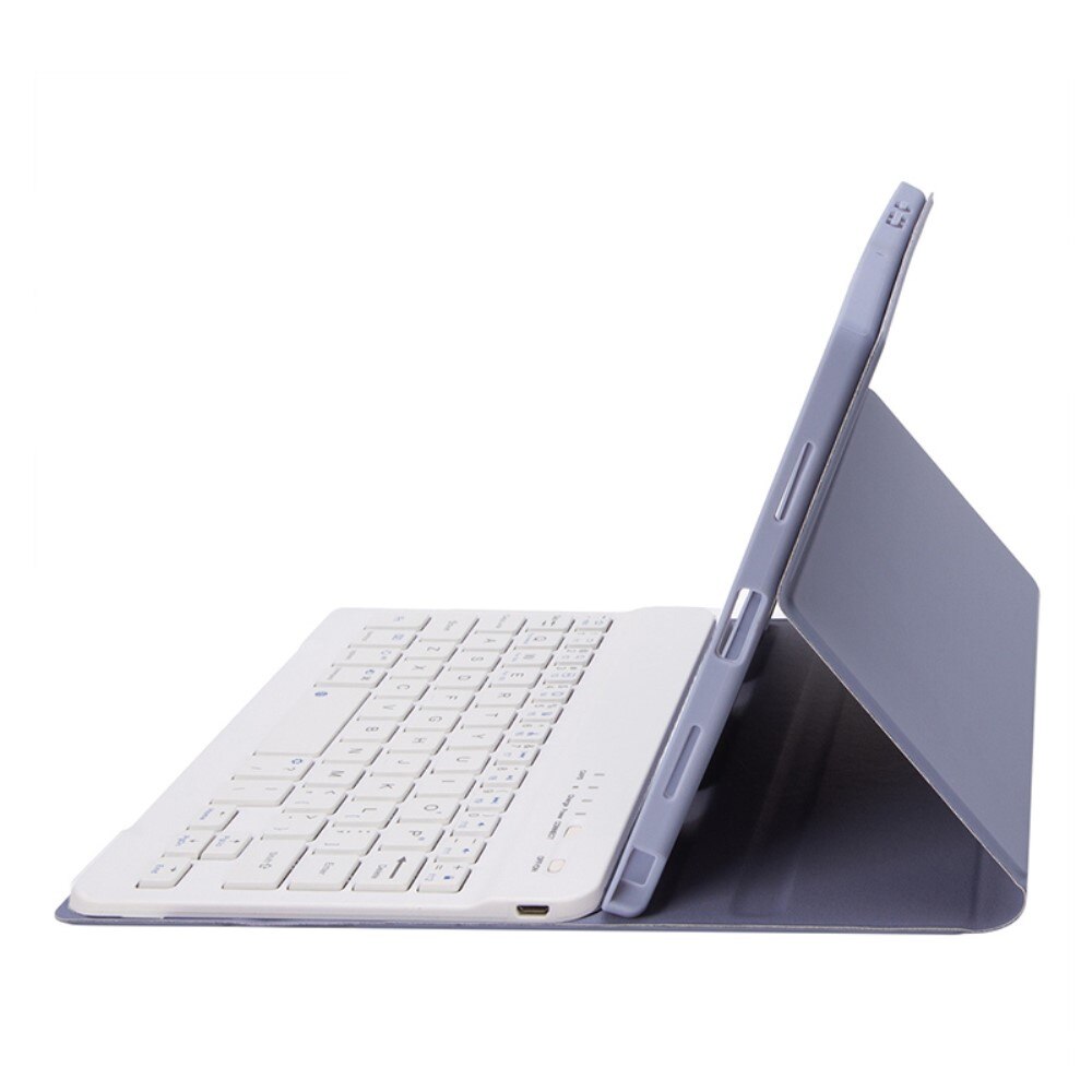 Husa cu tastatura pentru Samsung Galaxy Tab A9, XGSM, suport de pix, Mov