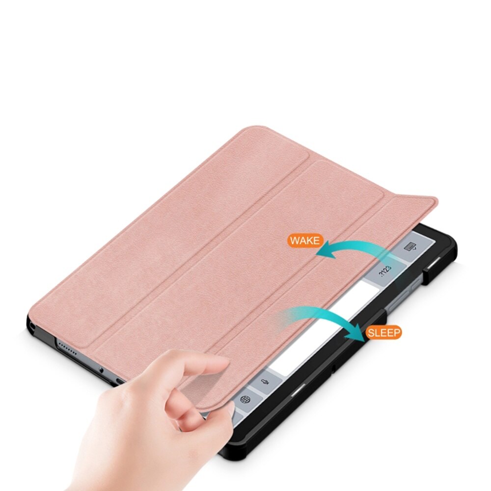 Husa compatibila cu Apple iPad Pro 13 (2024), 13.0 inchi, Tip carte, Bounce Technology, Functie Wake/ Sleep, Comando Stand, Protectie completa, Rose Gold