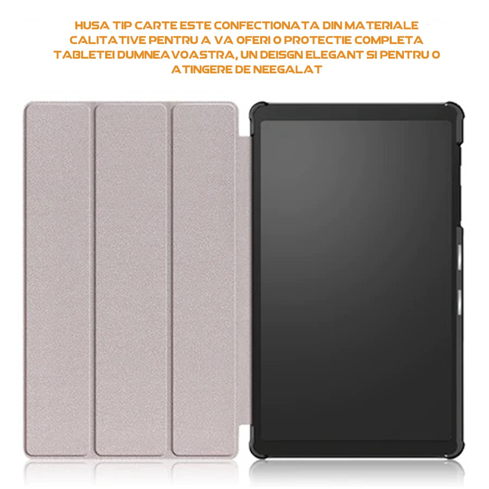 Husa compatibila cu OnePlus Pad GO, Tip carte, Bounce Technology, Functie Wake/ Sleep, Comando Stand, Protectie completa, Negru
