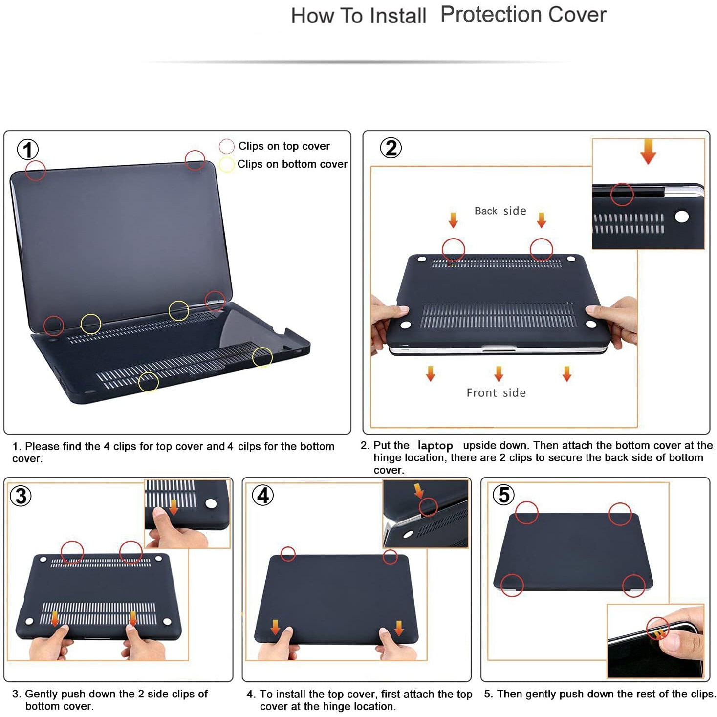 Husă laptop AMCJJ, MacBook Air 13.6 inch, plastic rigid, 2024