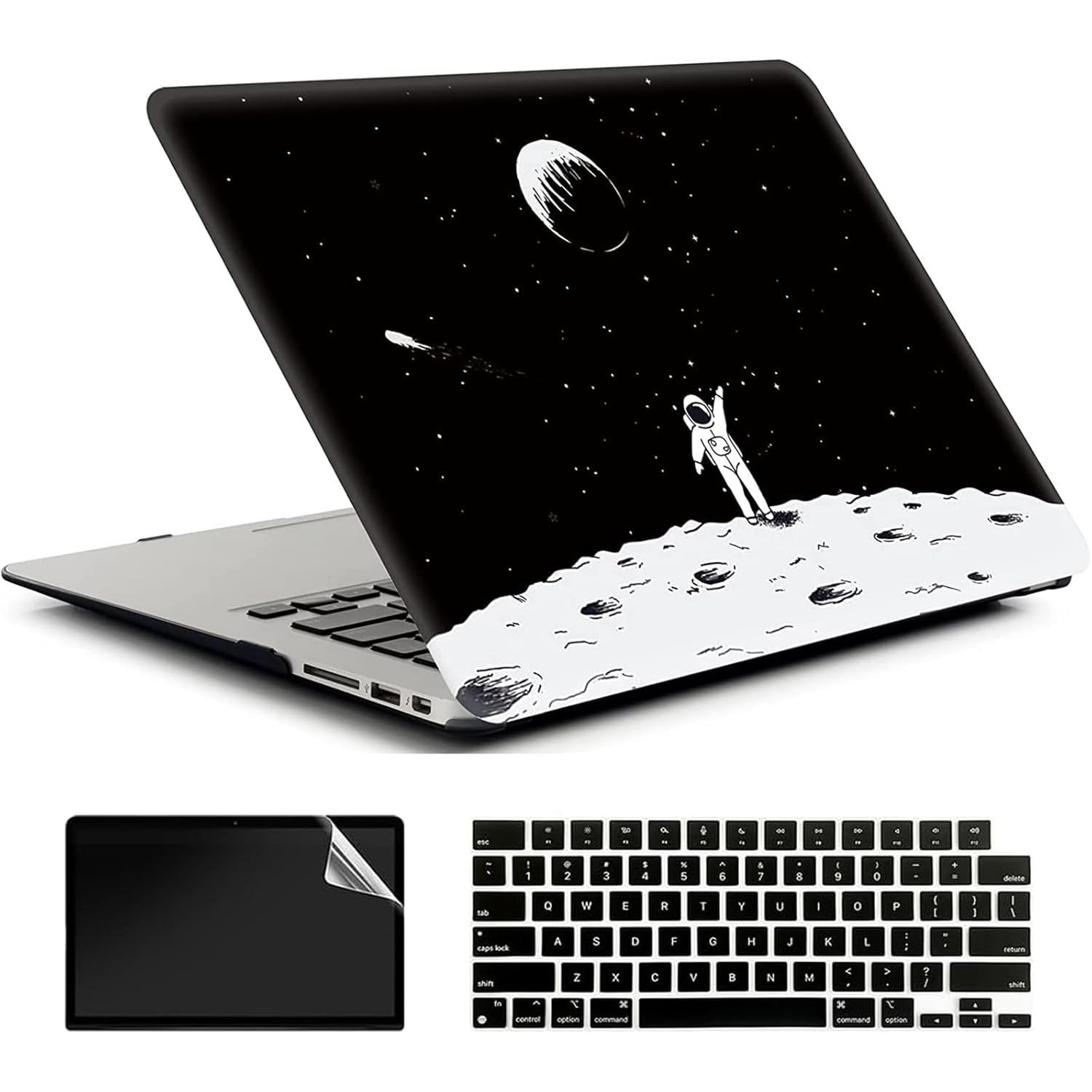 Husă laptop AMCJJ, MacBook Air 13.6 inch, plastic rigid, 2024