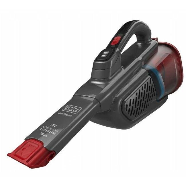 Aspirator manual Black+Decker BHHV315J, 12V, 0,7l, negru si rosu, 400x170x200mm