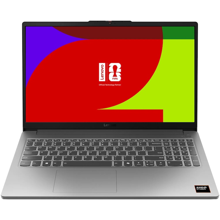 Laptop Gaming Lenovo LOQ Essential 15ARP10E cu procesor AMD Ryzen™ 7 170 pana la 4.75GHz, 15.6" Full HD, IPS, 144Hz, 16GB DDR5 RAM, 512GB SSD, NVIDIA GeForce RTX™ 4050 6GB GDDR6, No OS, Luna Grey, 3Y Courier