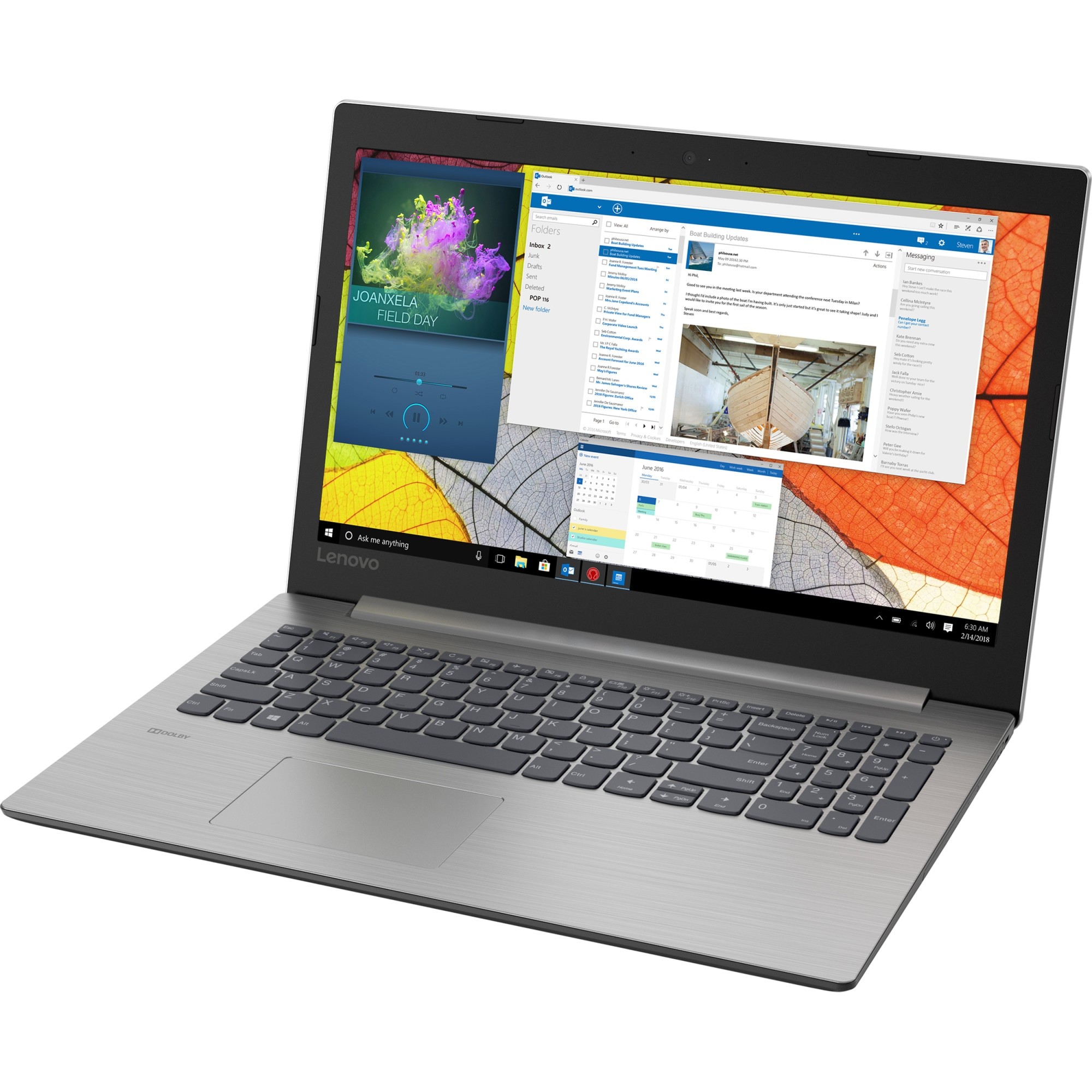 Laptop Lenovo IdeaPad 330-15ARR cu procesor AMD Ryzen™ 5 2500U 2GHz, 15.6", HD, 4GB, 1TB, Radeon™ Vega 8 Graphics, Free DOS, Platinum Grey