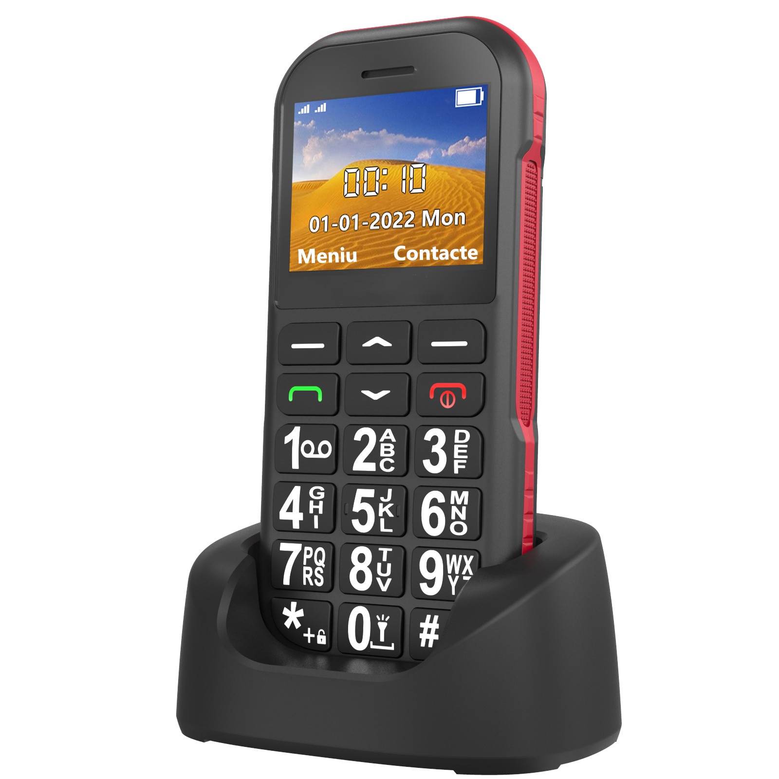 Telefon Mobil pentru Seniori Mapajoy 1, 4G, Buton SOS, Negru, Ecran 4.6cm