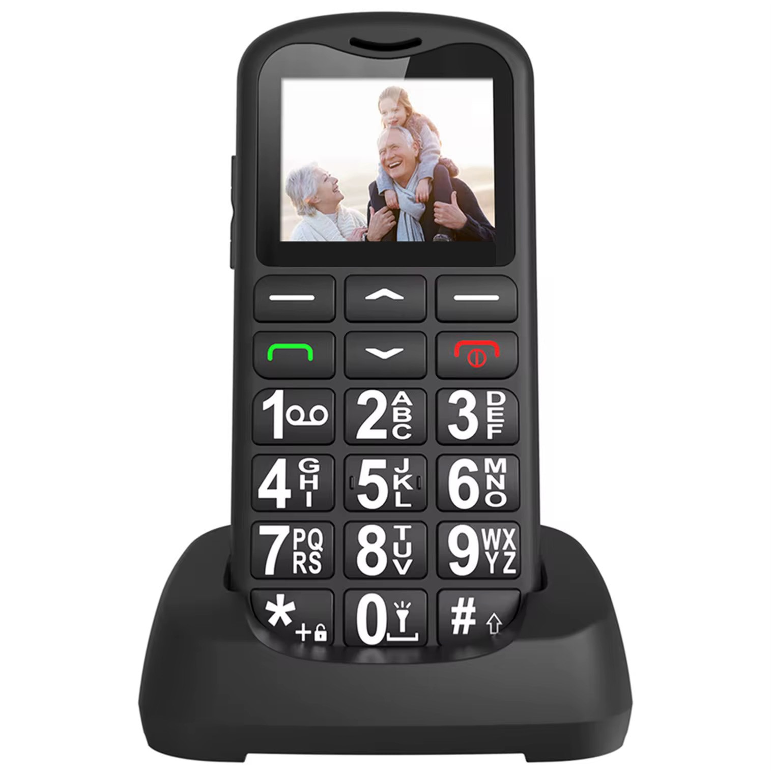 Telefon Mobil pentru Seniori Mapajoy 1, 4G, Buton SOS, Negru, Ecran 4.6cm