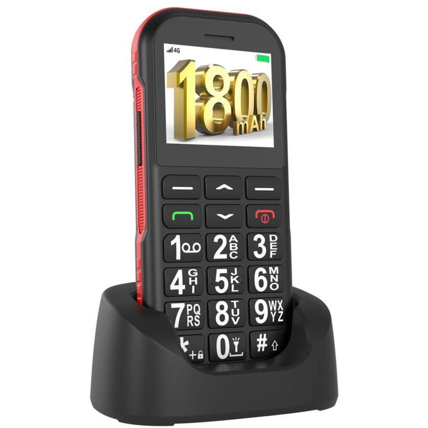 Telefon Mobil pentru Seniori Mapajoy 1, 4G, Buton SOS, Negru, Ecran 4.6cm