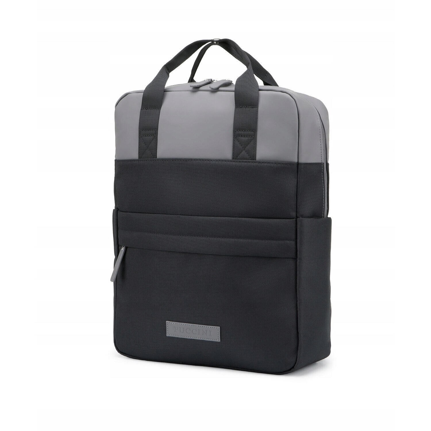 Rucsac urban Puccini, compartiment laptop 15'', piele ecologica, negru