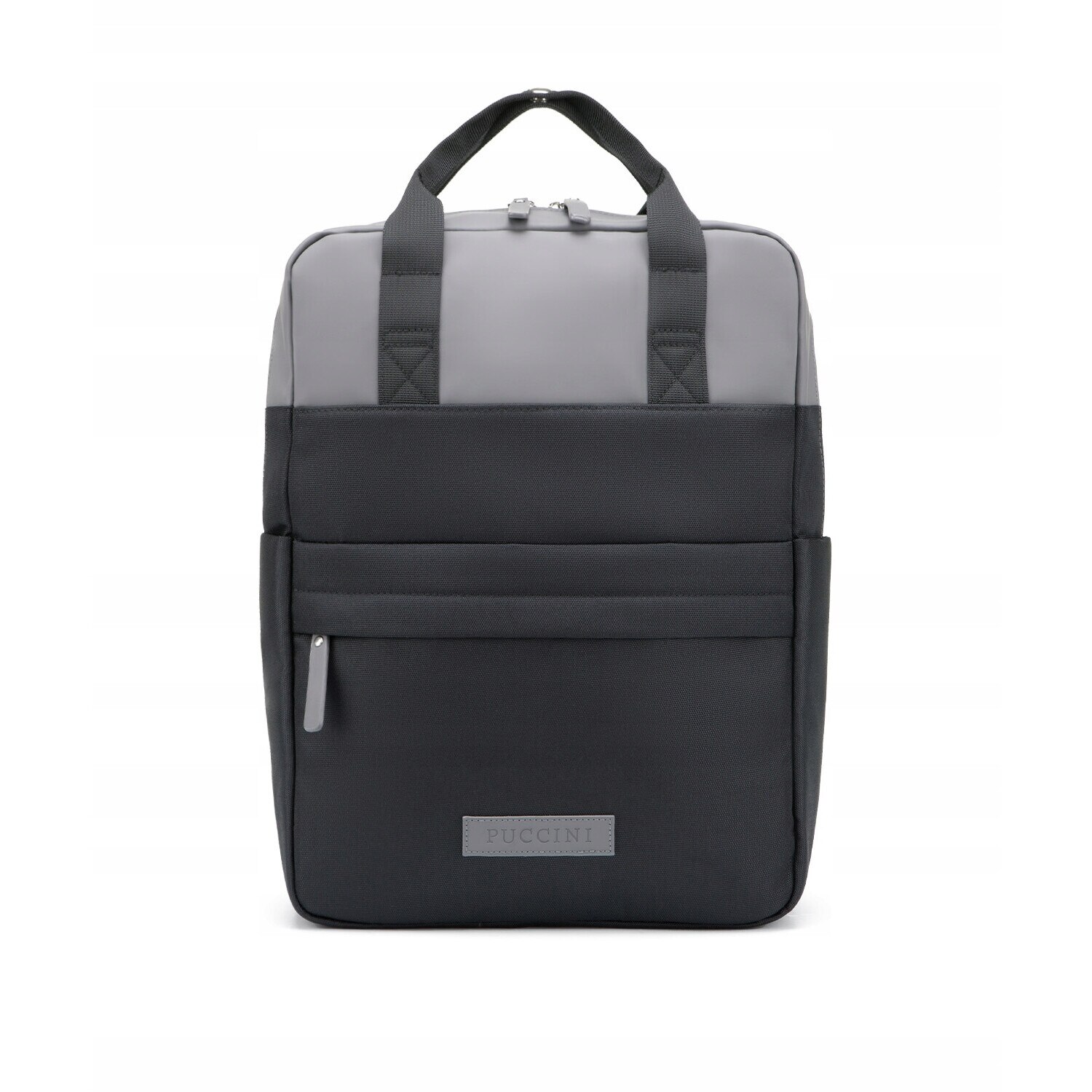 Rucsac urban Puccini, compartiment laptop 15'', piele ecologica, negru
