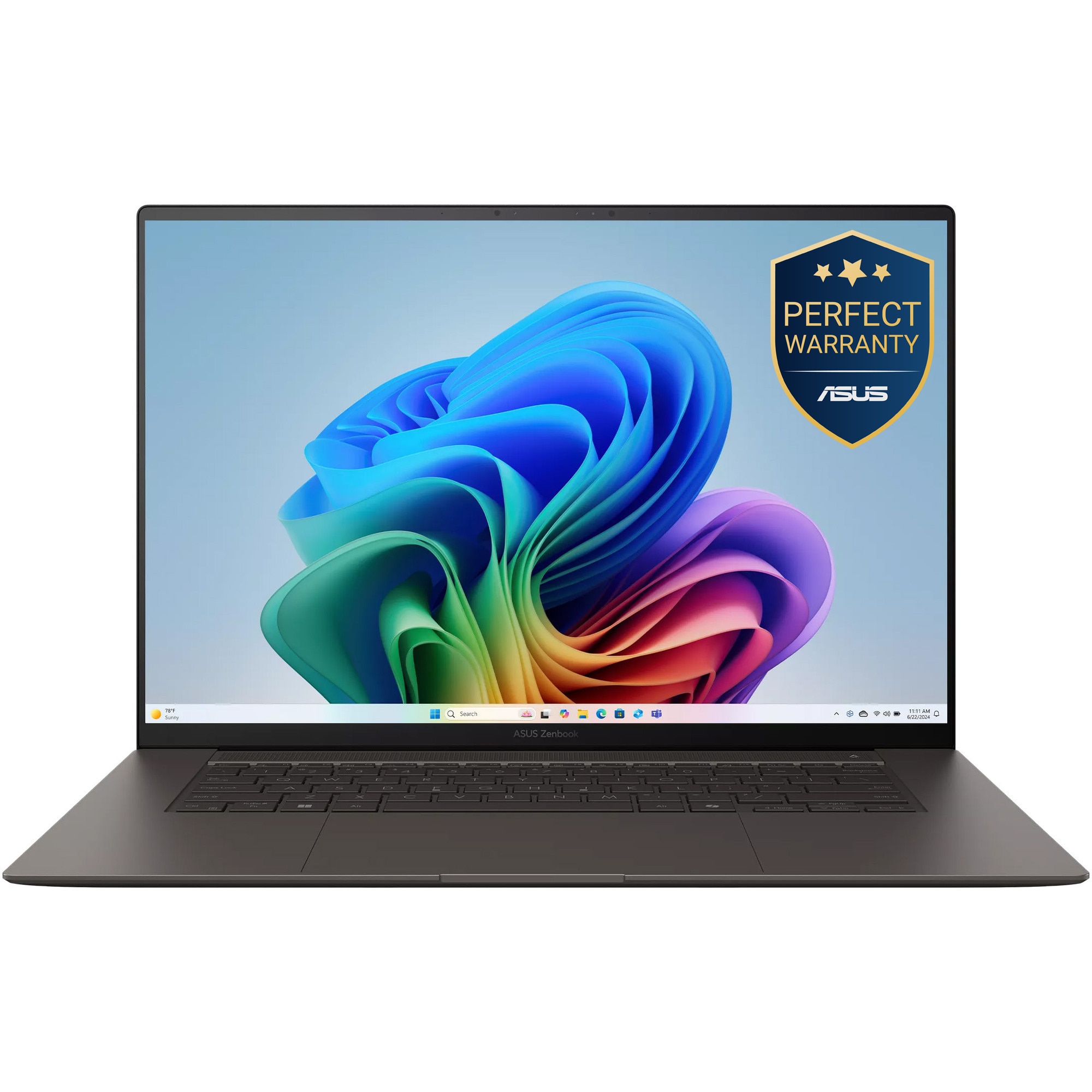 Laptop ASUS Zenbook S 16 UM5606GA cu procesor AMD Ryzen™ AI 9 465 pana la 5.0GHz, 16'', 3K, OLED, Touch, 120Hz, 32GB DDR5 RAM, 1TB SSD, AMD Radeon™ 880M Graphics, Windows 11 Pro, Antrim Gray